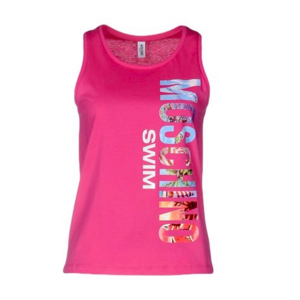 MOSCHINO logo pink top
